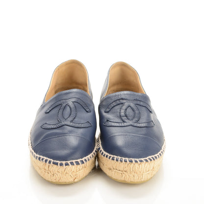 Chanel Lambskin CC Espadrilles 39 Dark Navy 2 of 10