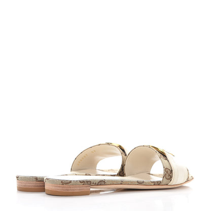 Gucci Monogram Web GG Slide Sandals 37 Off White 5 of 12