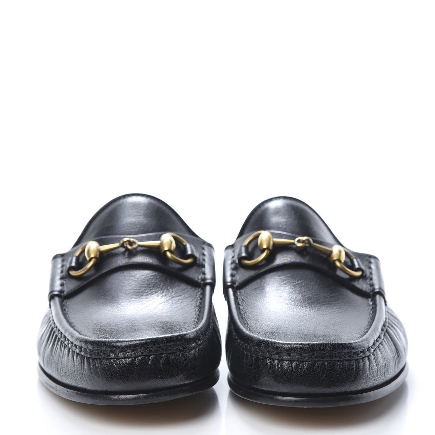 Goatskin Mens Horsebit Slippers 8 Black