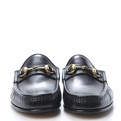 Gucci Goatskin Mens Horsebit Slippers 8 Black 2 of 8