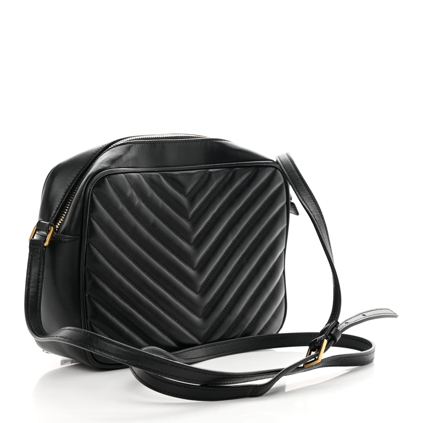 Calfskin Matelasse Monogram Lou Camera Bag Black