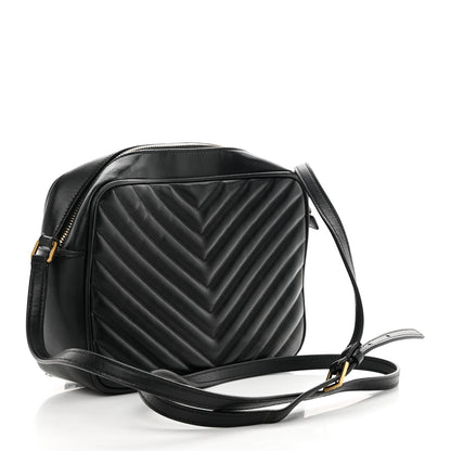 Saint Laurent Calfskin Matelasse Monogram Lou Camera Bag Black 3 of 18