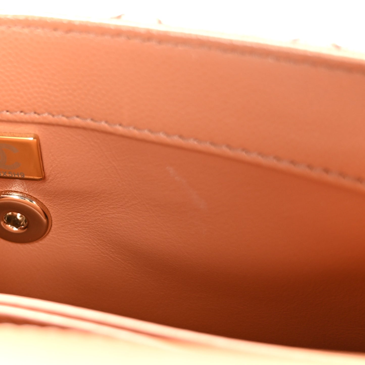 Caviar Quilted Mini Coco Handle Flap Brown