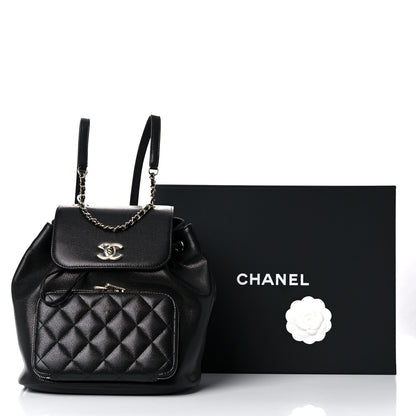 Chanel Caviar Quilted Business Affinity Backpack Black 10 of 10