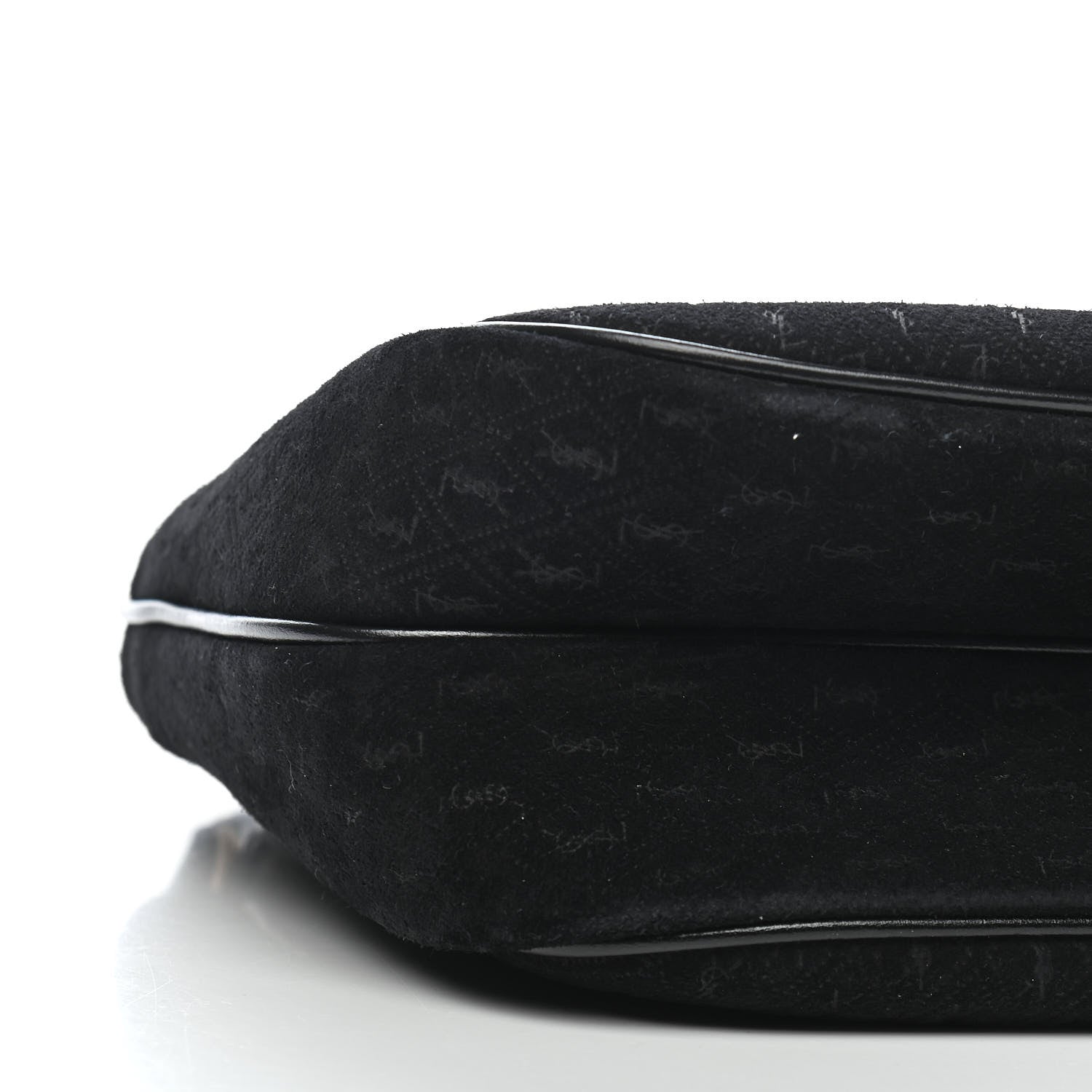 Saint Laurent Suede All-Over Monogram Large Le Monogramme Satchel Black 8 of 9