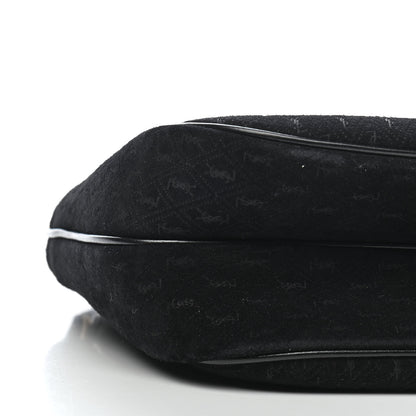 Saint Laurent Suede All-Over Monogram Large Le Monogramme Satchel Black 8 of 9