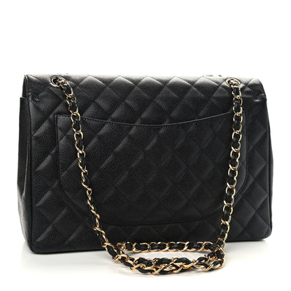Chanel Caviar Quilted Maxi Double Flap Black 2 of 8