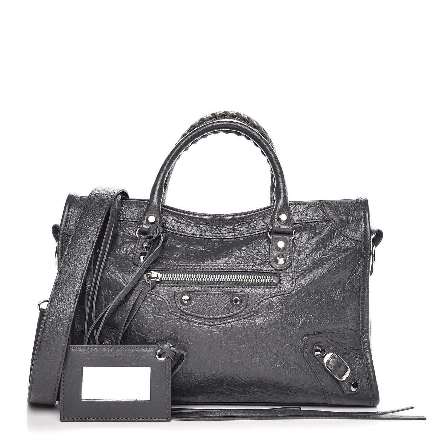 Agneau Classic Silver Hardware S City Gris Fossile