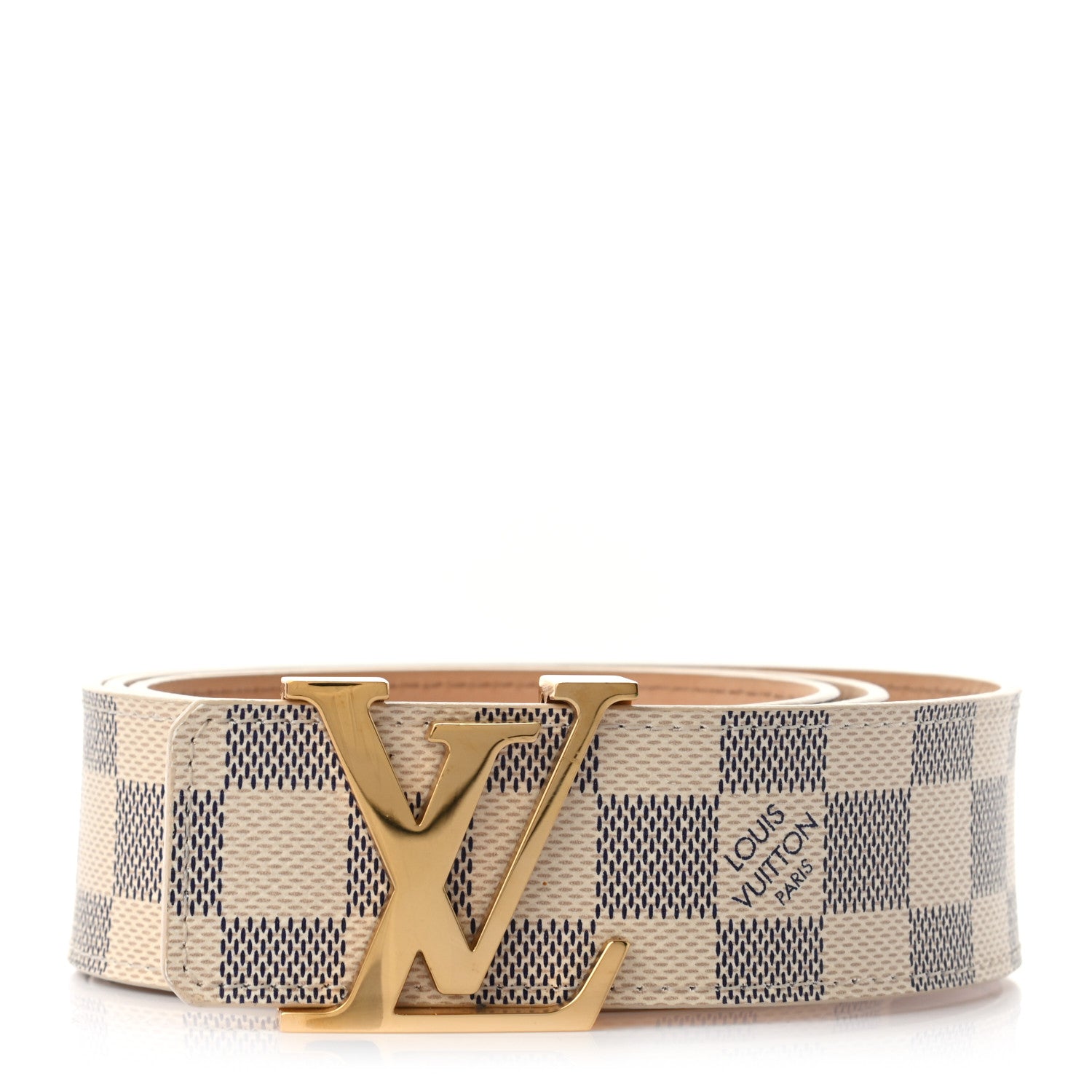 Louis Vuitton Damier Azur LV Initiales Belt 95 38 1 of 6