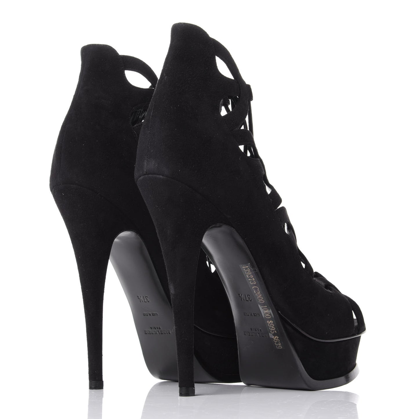Kid Scamosciato Tribute 105 Platform Sandals 37.5 Black