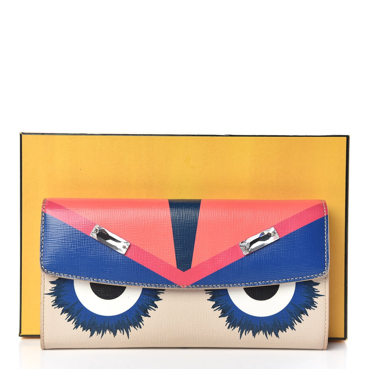 Vitello Elite Crystal Eye Monster Simply Continental Wallet Bellini Multicolor