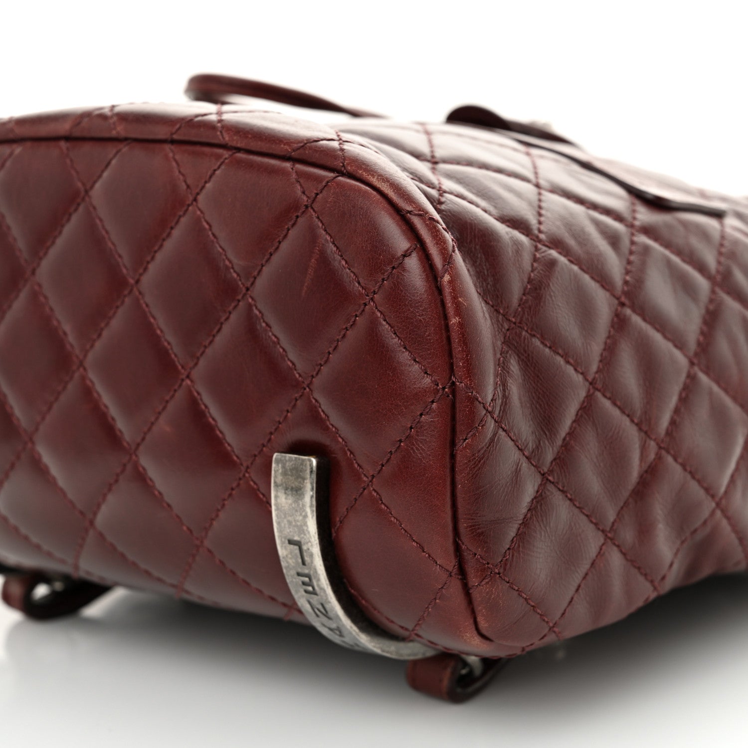 Chanel Glazed Calfskin Quilted Small Salzburg Backpack Burgundy 10 of 12
