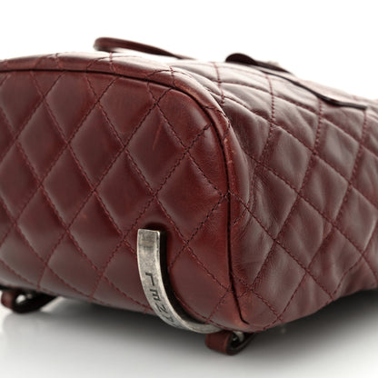 Chanel Glazed Calfskin Quilted Small Salzburg Backpack Burgundy 10 of 12