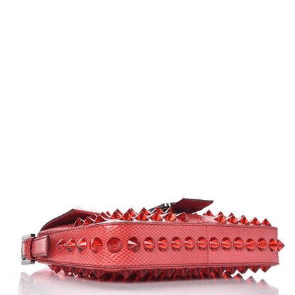 Fendi Snakeskin Studded Baguette Dark Pink 4 of 7