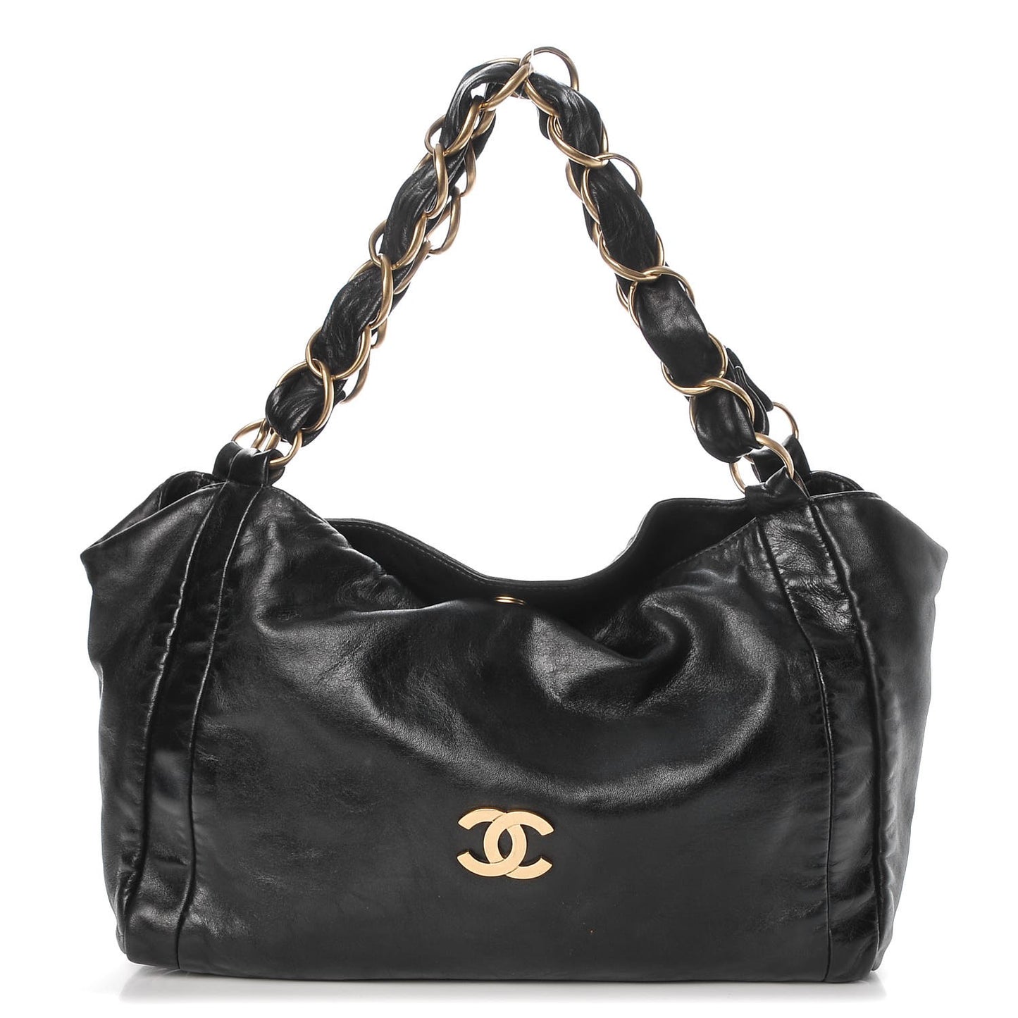Lambskin Small Olsen Shoulder Bag Black