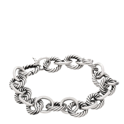 David Yurman Sterling Silver 10mm Medium Oval Link Bracelet 1 of 5