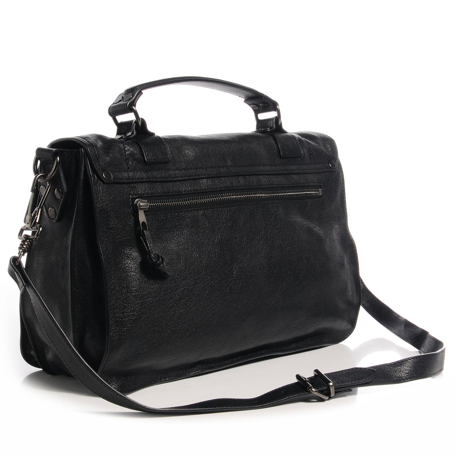 Proenza Schouler Lambskin PS1 Medium Satchel Black 3 of 12