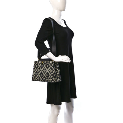 Louis Vuitton Calfskin Since 1854 Embroidered Capucines PM Black 3 of 8