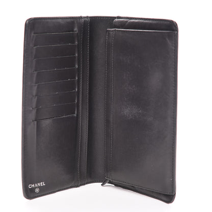Chanel Lambskin Embossed Logo Yen Wallet Black 5 of 15