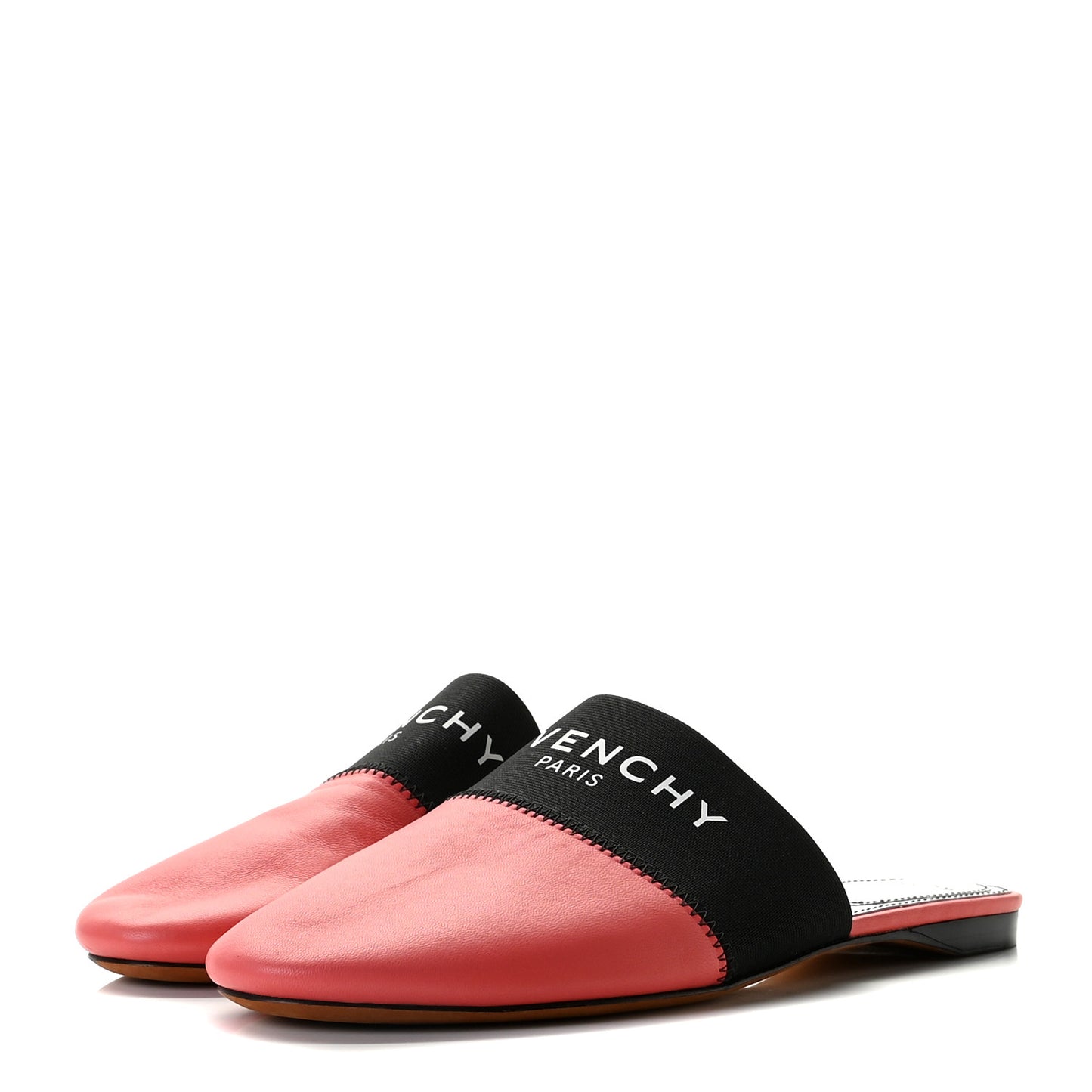 Lambskin Bedford Logo Mule Slides 36.5 Orange