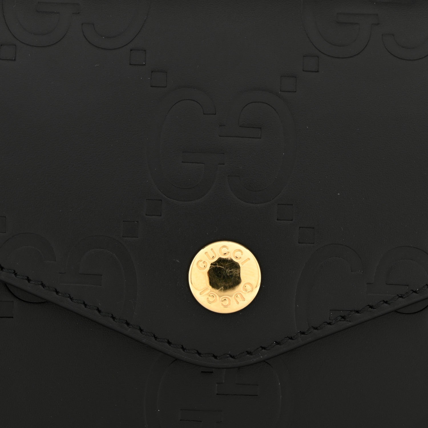 Gucci Gilbert Calfskin GG Super Mini Shoulder Bag Black 12 of 13