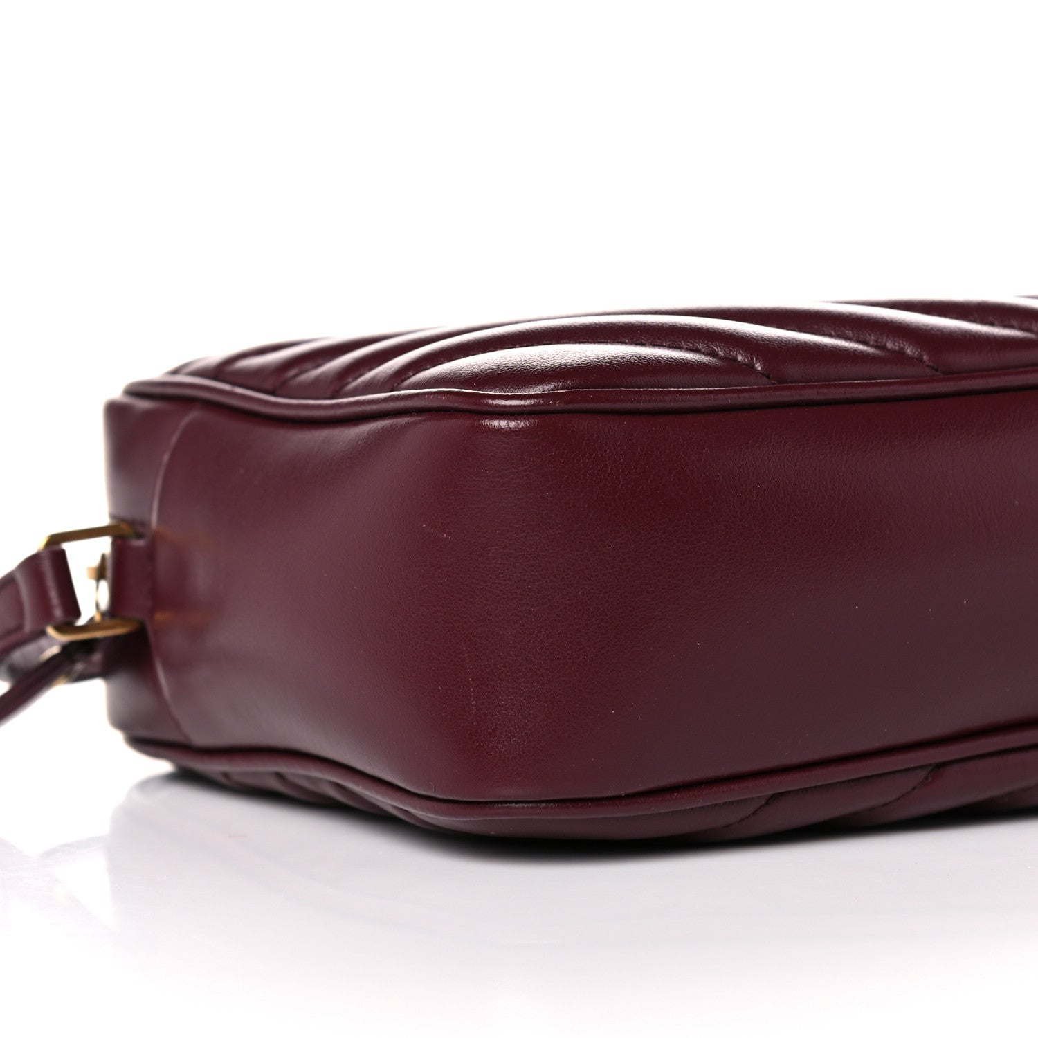 Saint Laurent Calfskin Matelasse Monogram Lou Camera Bag Dark Legion Red 8 of 10