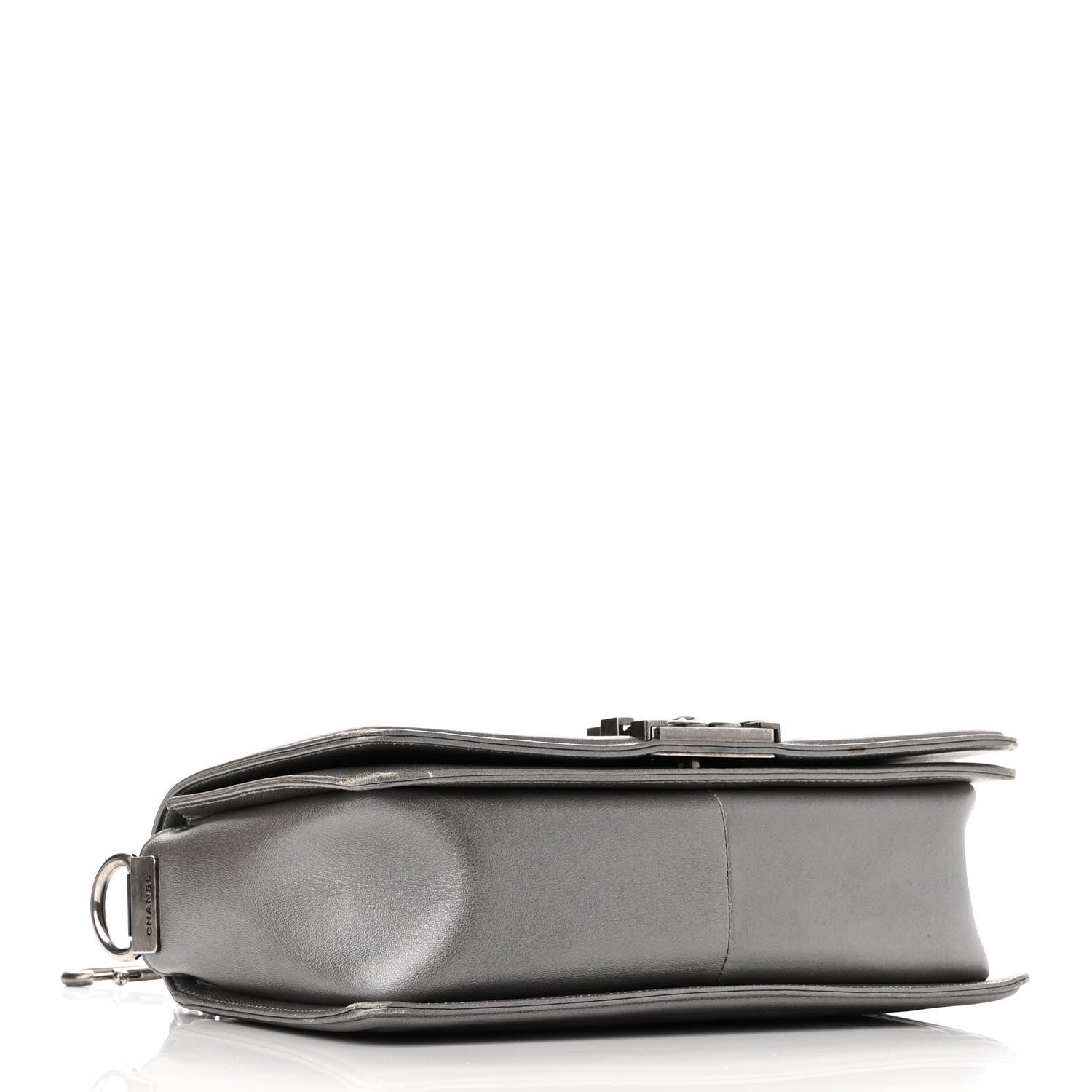 Chanel Metallic Lambskin Stingray Quilted Medium Boy Flap Silver 4 of 13
