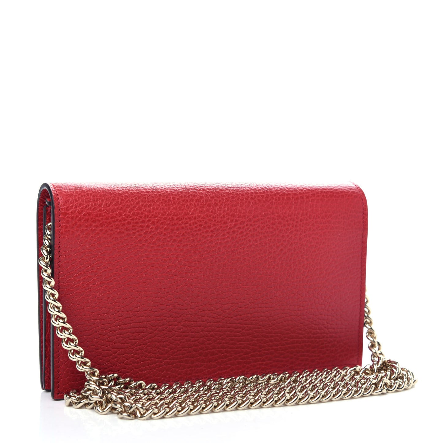Dollar Calfskin Medium Betty Chain Wallet Tabasco