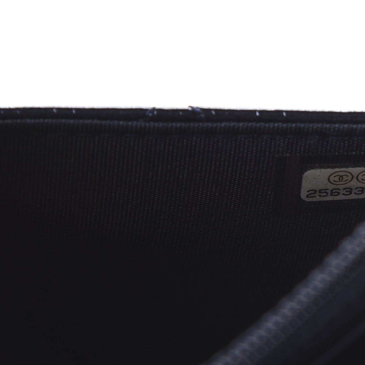 Patent Metallic Crumpled Calfskin Quilted Wallet On Chain WOC Navy