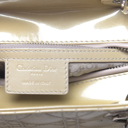 Christian Dior Patent Cannage Medium Lady Dior Beige 6 of 10