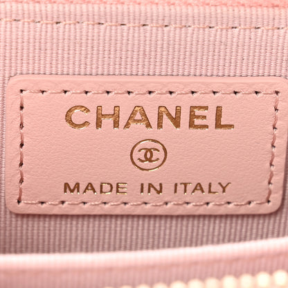 Chanel Lambskin Quilted Chanel 19 Vertical Zip Card Holder Wallet Light Pink 6 of 8