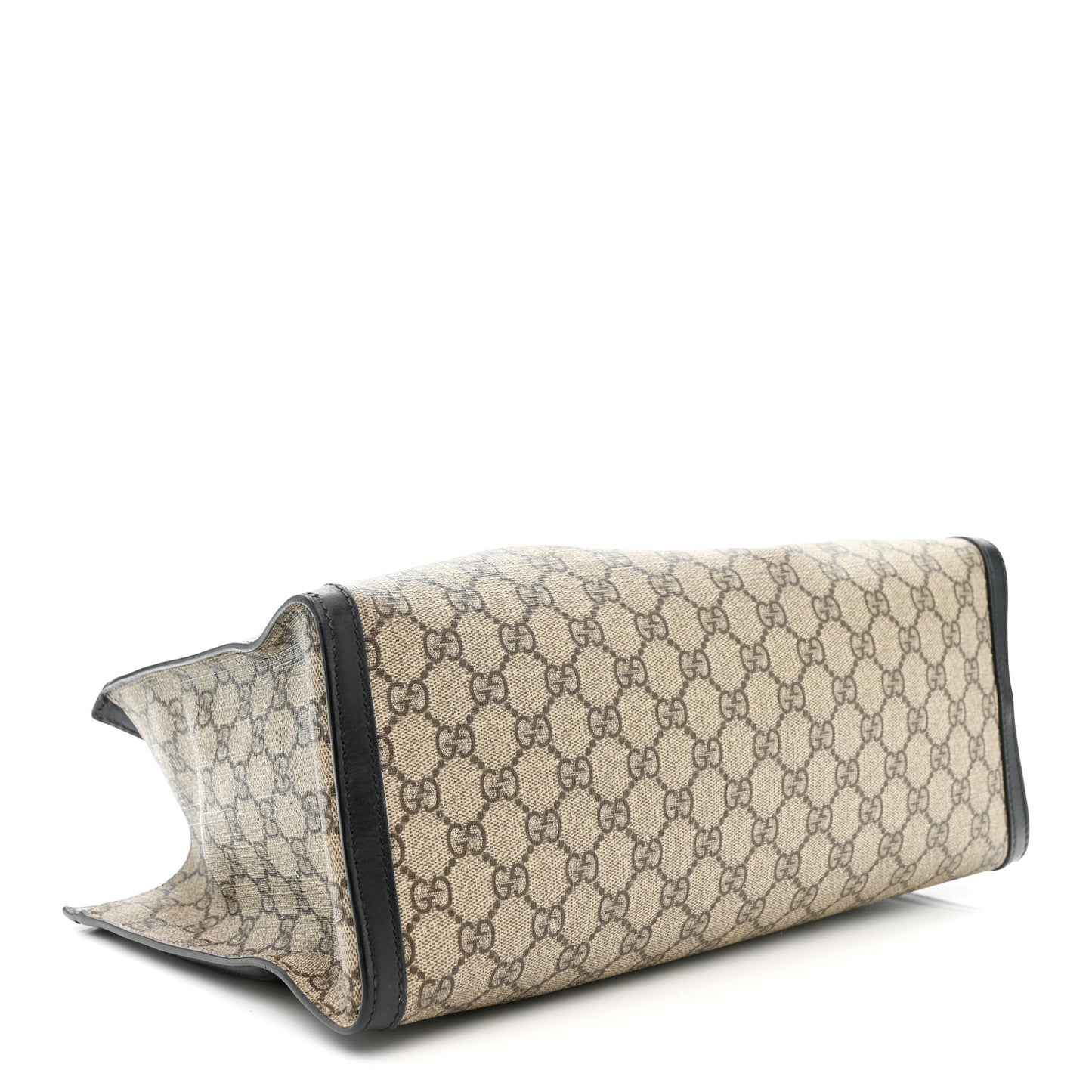 GG Supreme Monogram Medium Padlock Tote Black