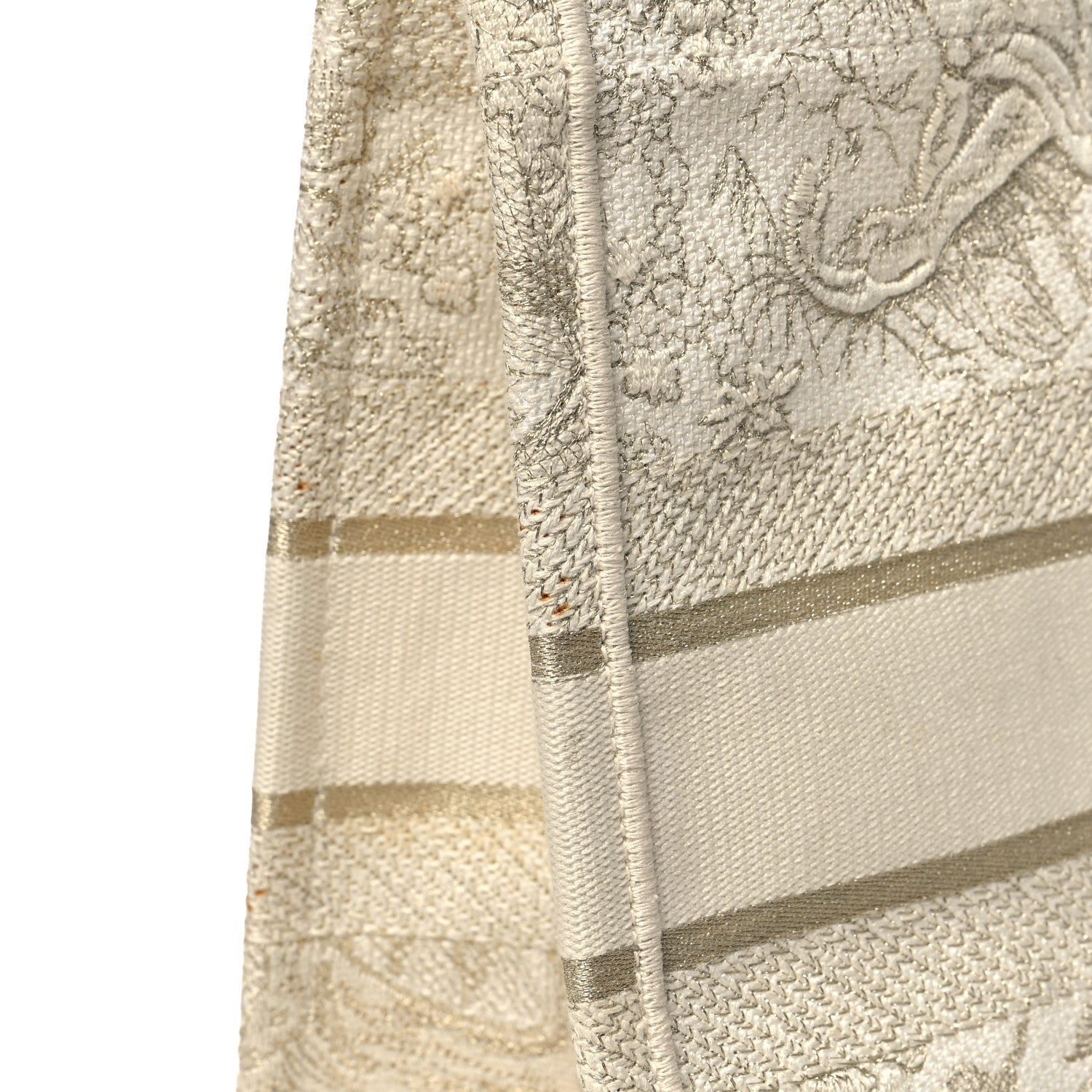 Christian Dior Canvas Embroidered Medium Dioriviera Toile De Jouy Book Tote Gold 11 of 11