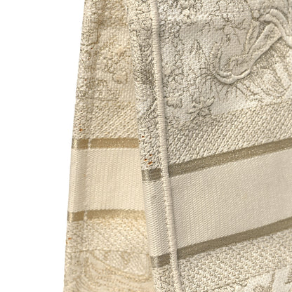 Christian Dior Canvas Embroidered Medium Dioriviera Toile De Jouy Book Tote Gold 11 of 11