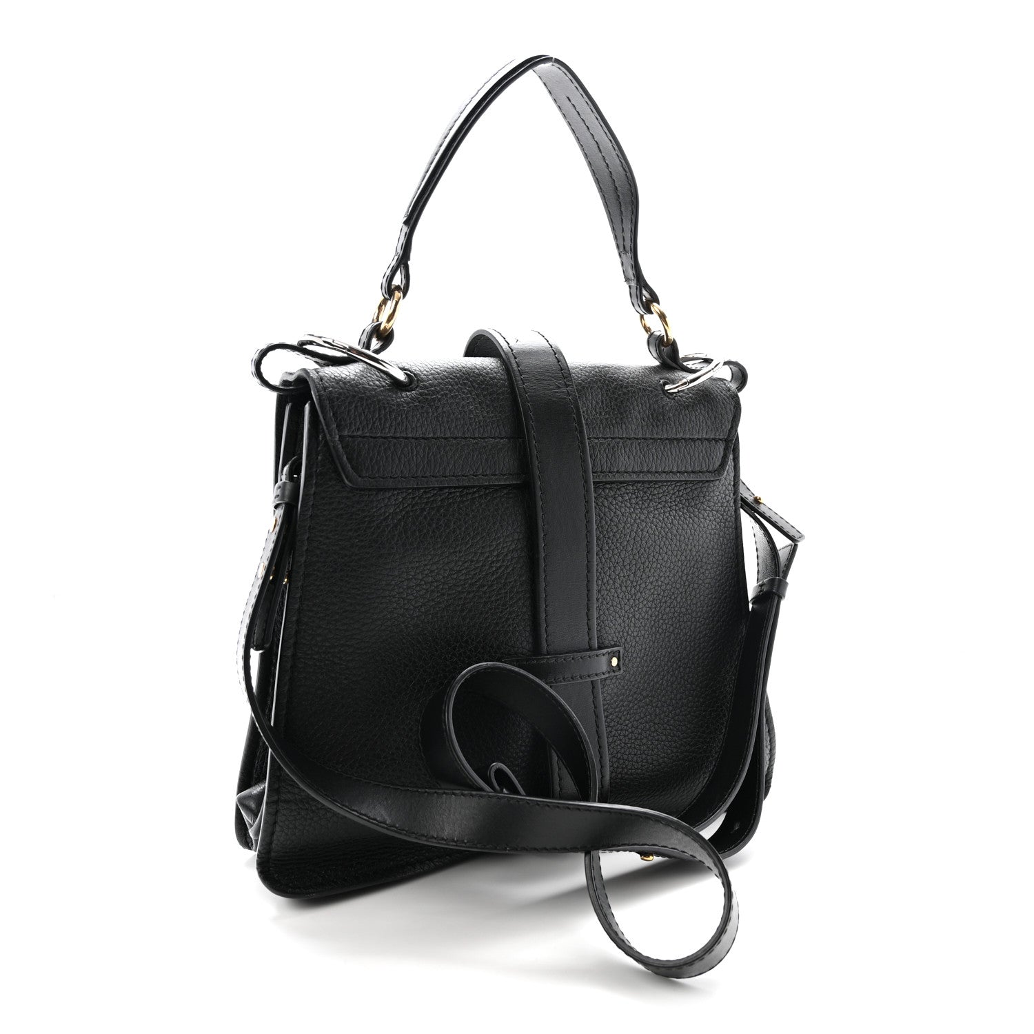 Chloe Grained Calfskin Medium Aby Day Shoulder Bag Black 3 of 10