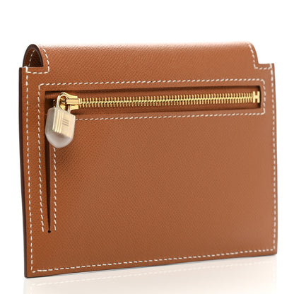 Hermes Epsom Kelly Pocket Compact Wallet Gold 3 of 8