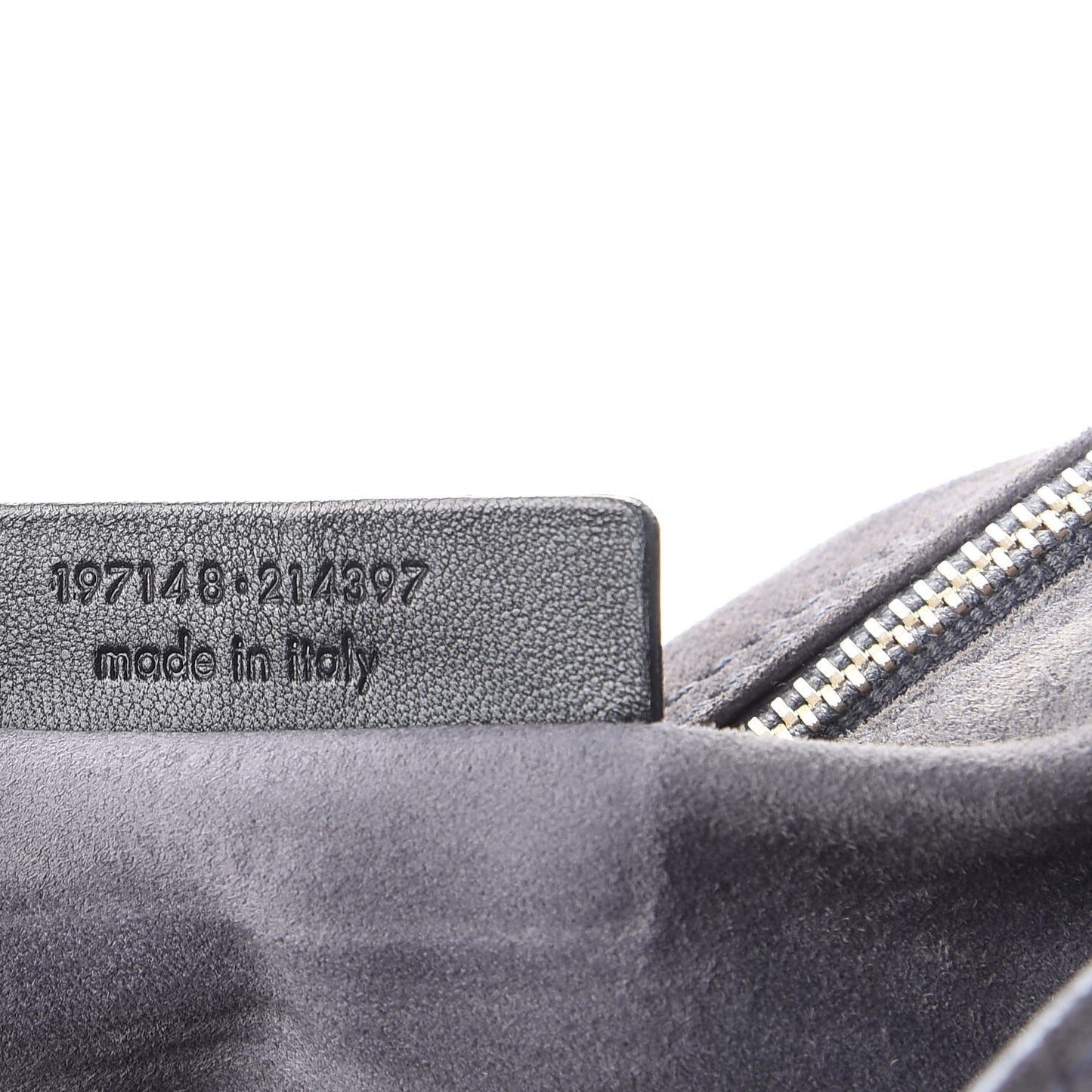 Calfskin Crocodile Embossed Large Muse Two Grey