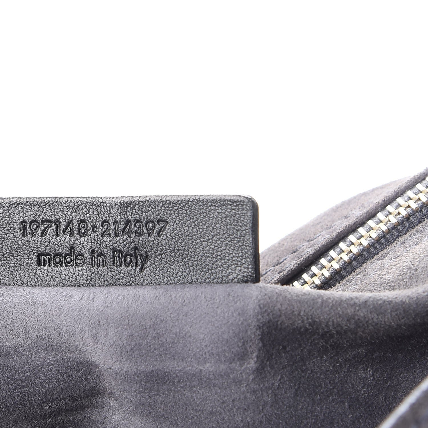 Saint Laurent Calfskin Crocodile Embossed Large Muse Two Grey 7 of 10