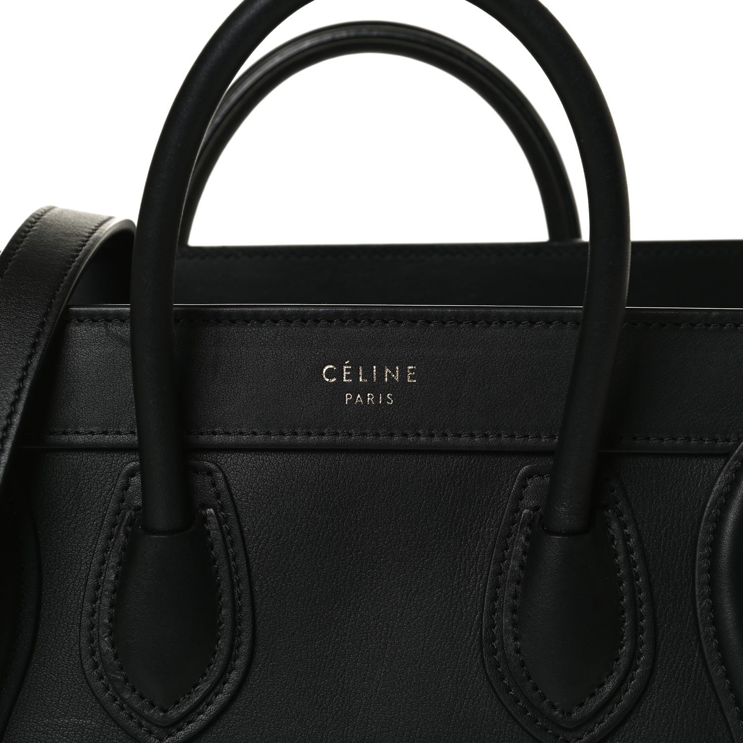 Celine Smooth Calfskin Nano Luggage Black 6 of 11