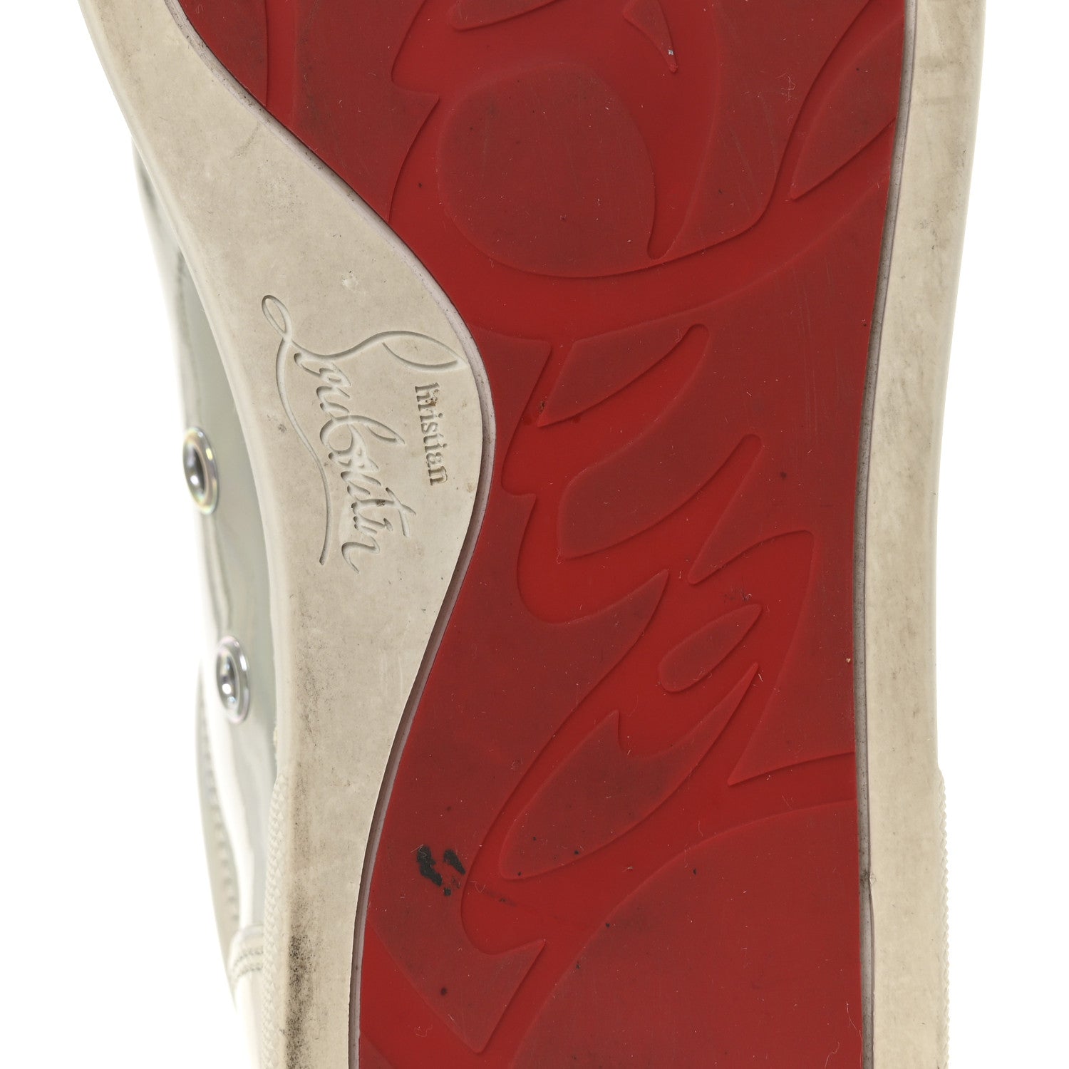 Christian Louboutin Patent Psychic Vieira Flat Sneakers 39 White Silver 7 of 10