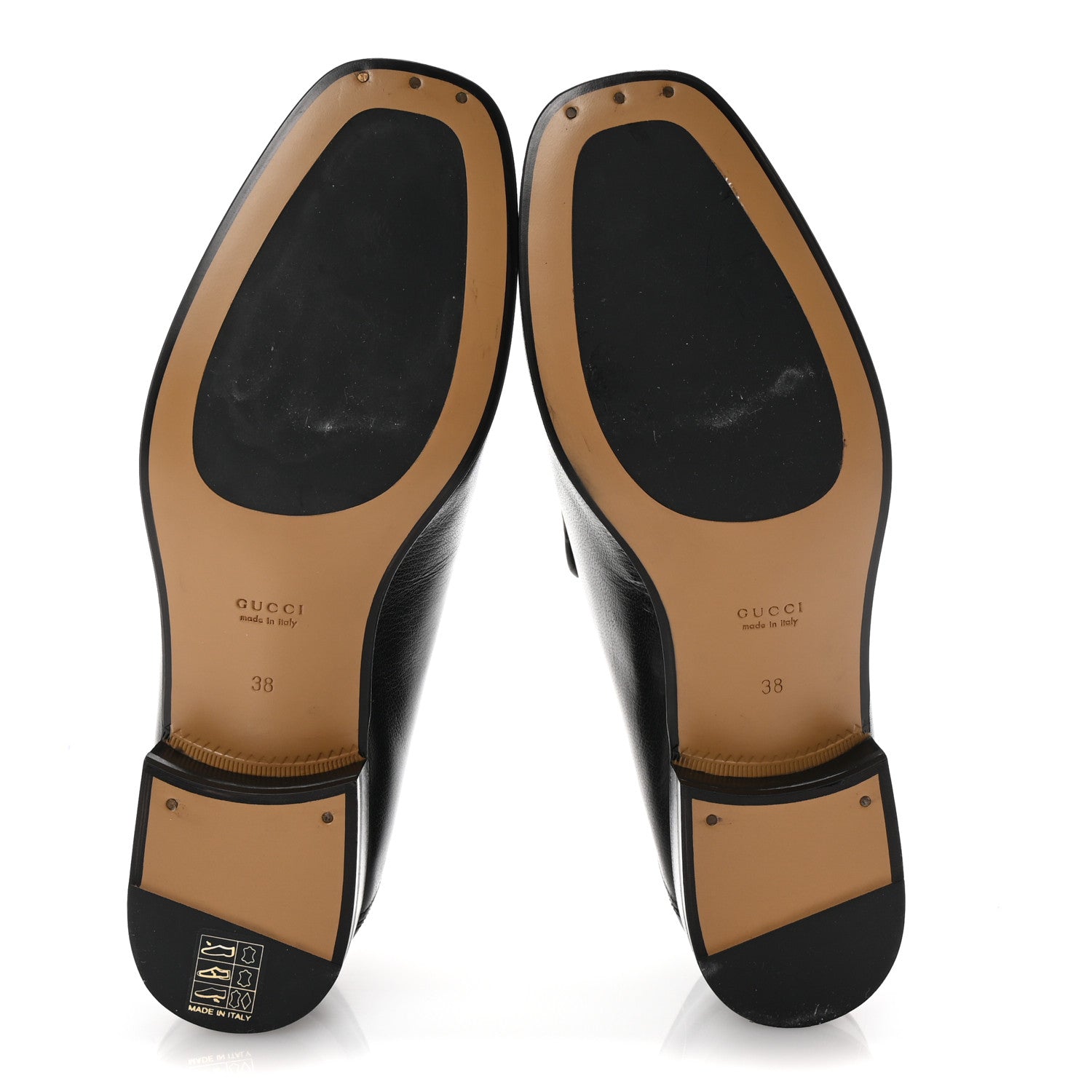 Gucci Goatskin Womens Horsebit Mid-Heel Loafers 38 Black 6 of 10