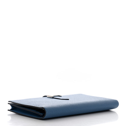 Hermes Epsom Bearn Gusset Wallet Bleu Paradis 4 of 7