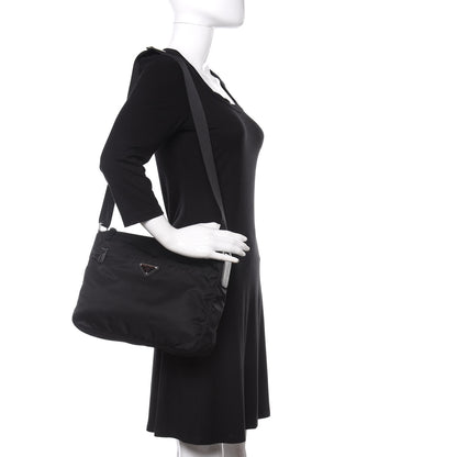 Prada Nylon Tessuto Messenger Bag Black 2 of 11