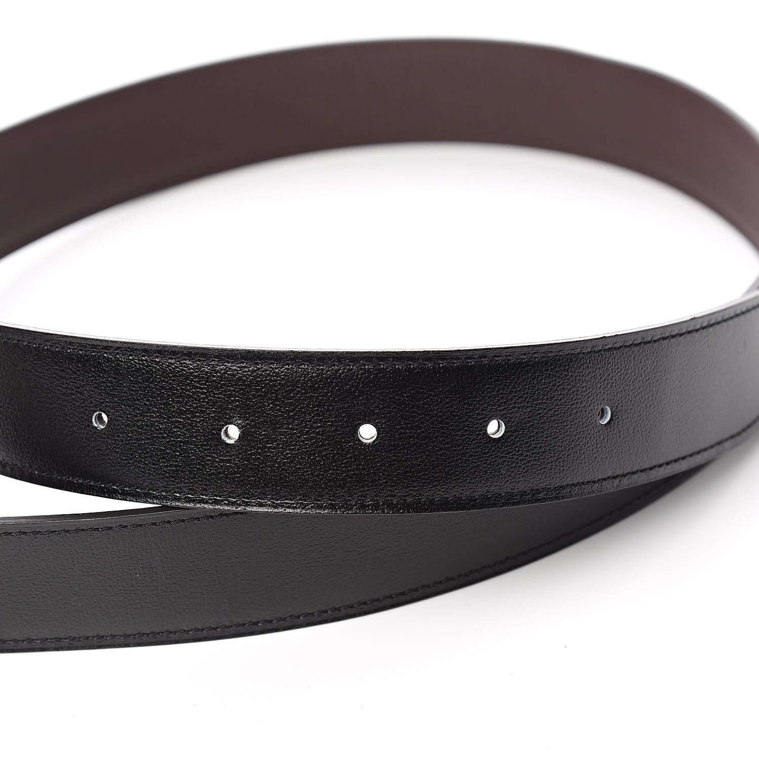 Hermes Box Togo 32mm Constance H Belt 85 Black Chocolate 6 of 7