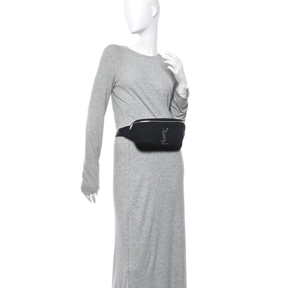 Saint Laurent Canvas Monogram Belt Bag Black 2 of 10