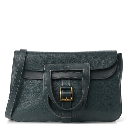 Hermes Taurillon Clemence Halzan 31 GM Vert Cypress 1 of 10