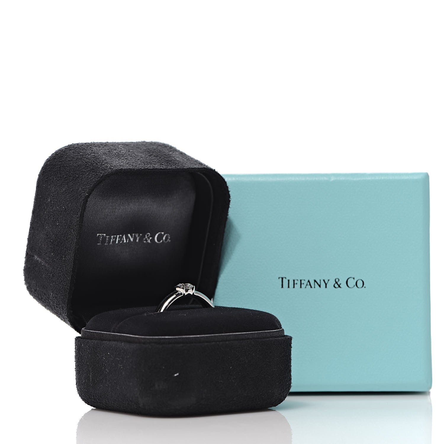 Tiffany Platinum Diamond .39ct Etoile Solitaire Engagement Ring 54 7 6 of 7