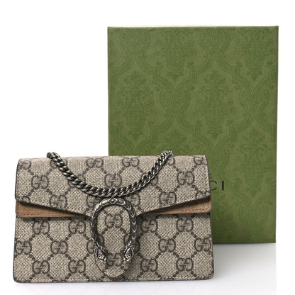 Gucci GG Supreme Monogram Super Mini Dionysus Shoulder Bag Taupe 10 of 11