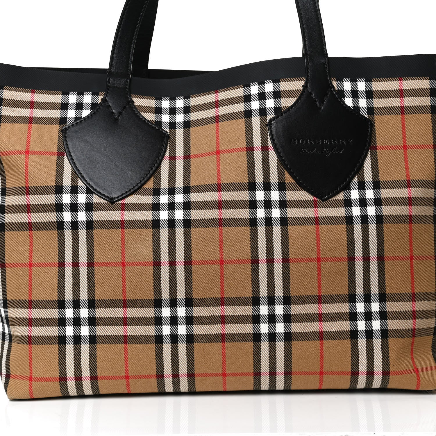 Burberry Vintage Check Medium The Giant Reversible Tote Antique Yellow Bright Red 8 of 25
