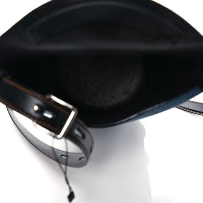 Alexander McQueen Denim Calfskin The Curve Small Shoulder Bag Black 5 of 10